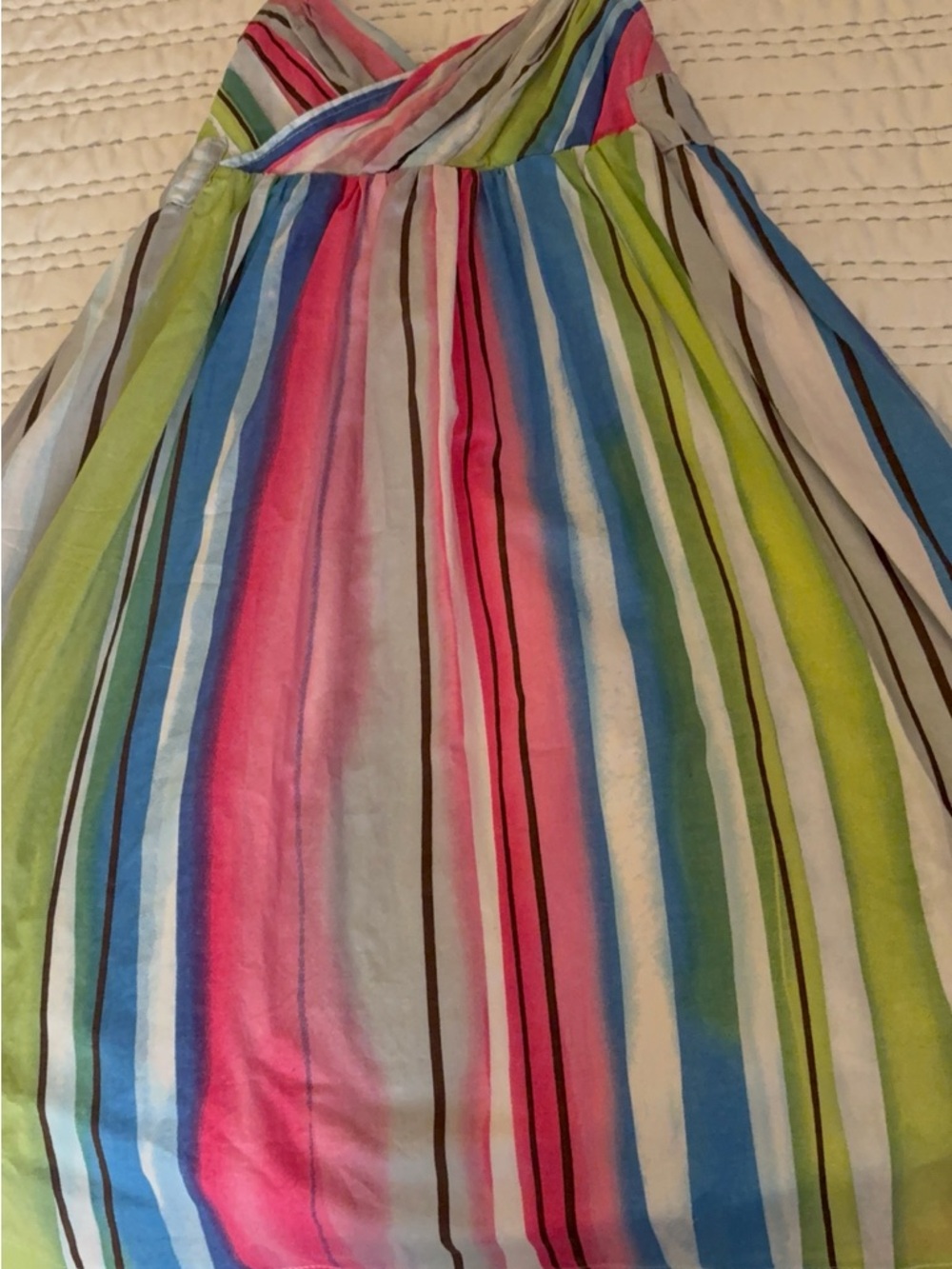 GUESS Striped Mini Sundress in Pink, Blue, Green & Cream